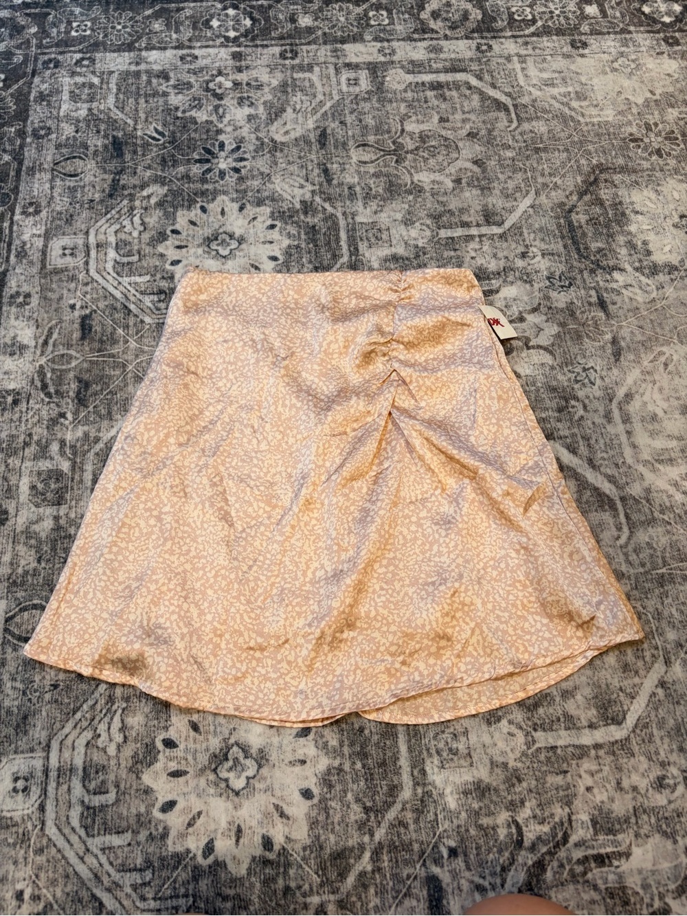 Japna Soft Peach Floral A-Line Skirt